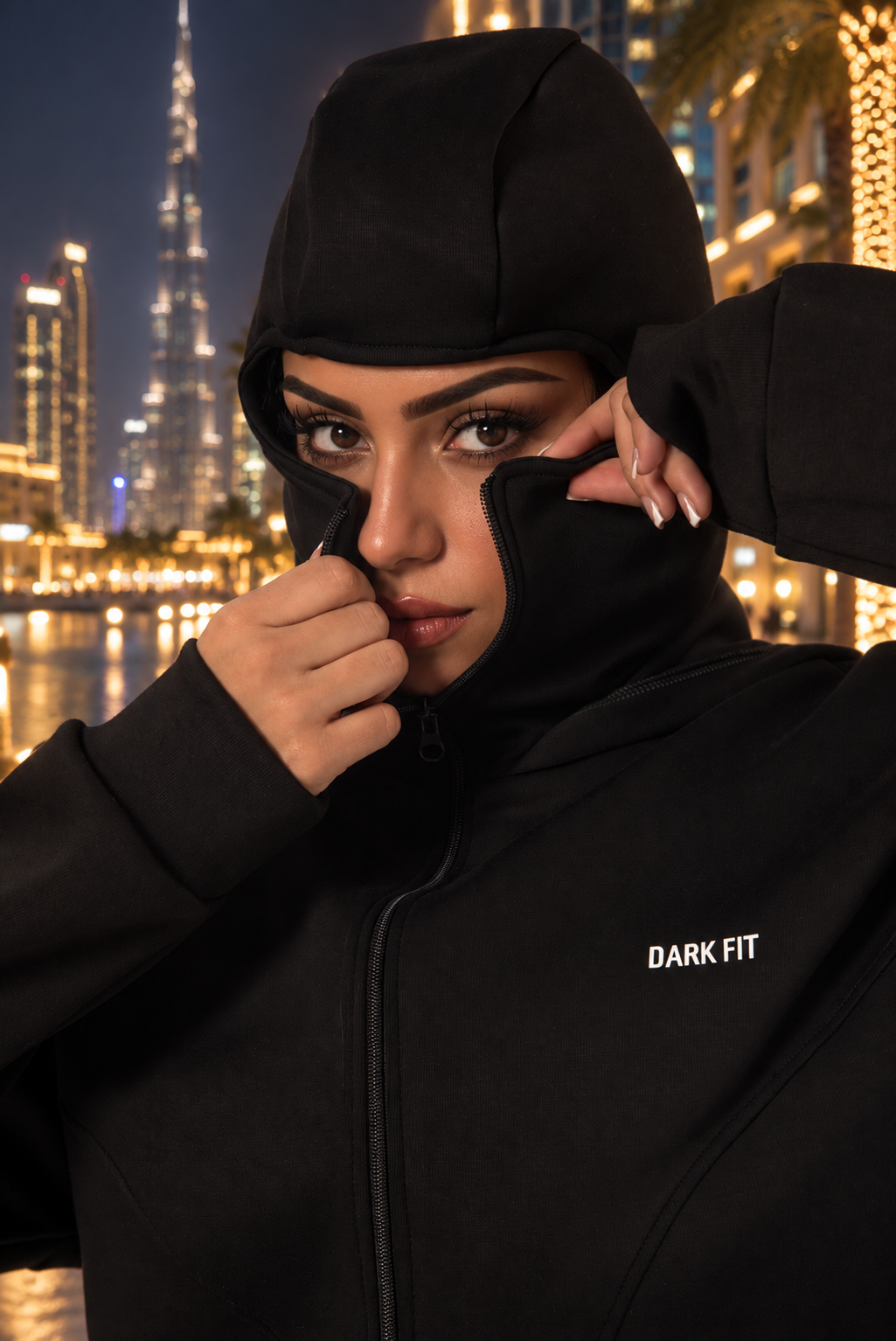 Ghost SOCIAL BALACLAVA ZIP-UP HOODIE-BLACK