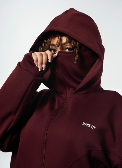 Ghost SOCIAL BALACLAVA ZIP-UP HOODIE-WINRED