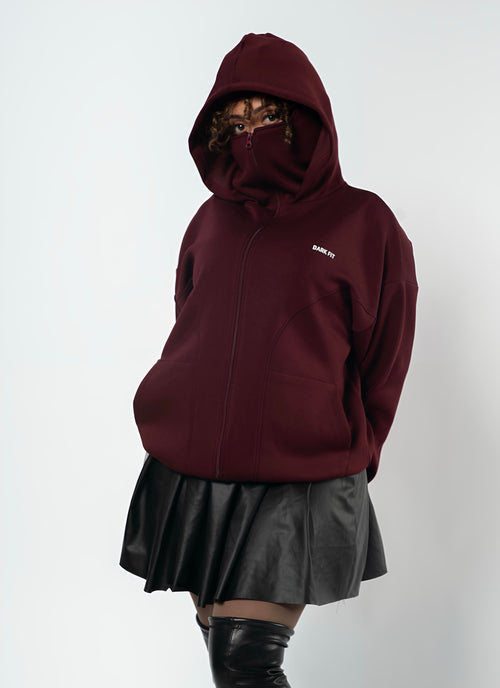 Ghost SOCIAL BALACLAVA ZIP-UP HOODIE-WINRED